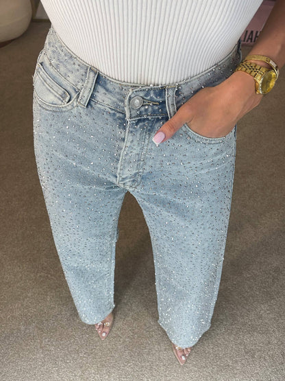 EMMA | Jeans Brillo Cintura Alta