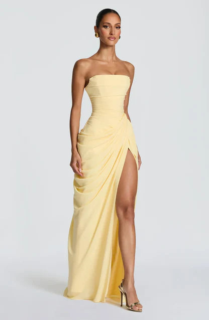 LUNA | Vestido Largo Satinado Elegante