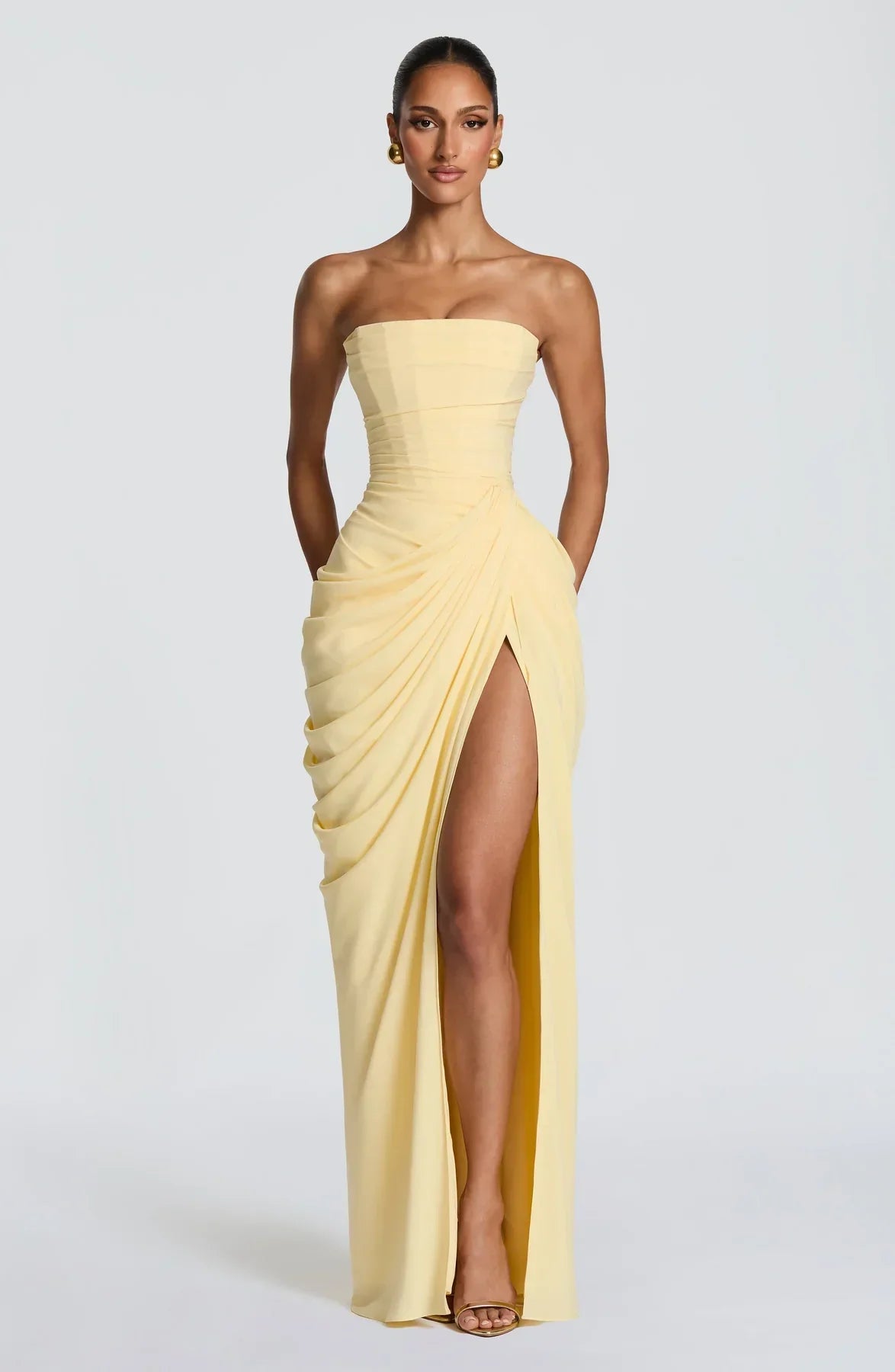 LUNA | Vestido Largo Satinado Elegante