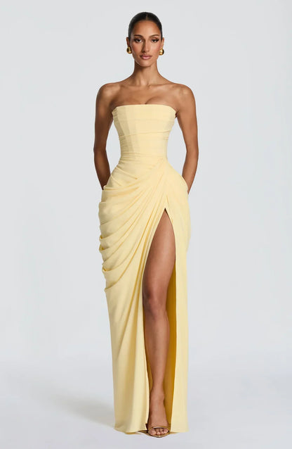 LUNA | Vestido Largo Satinado Elegante