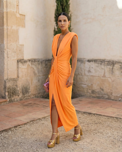 SELENA | Vestido Drapé Ardiente