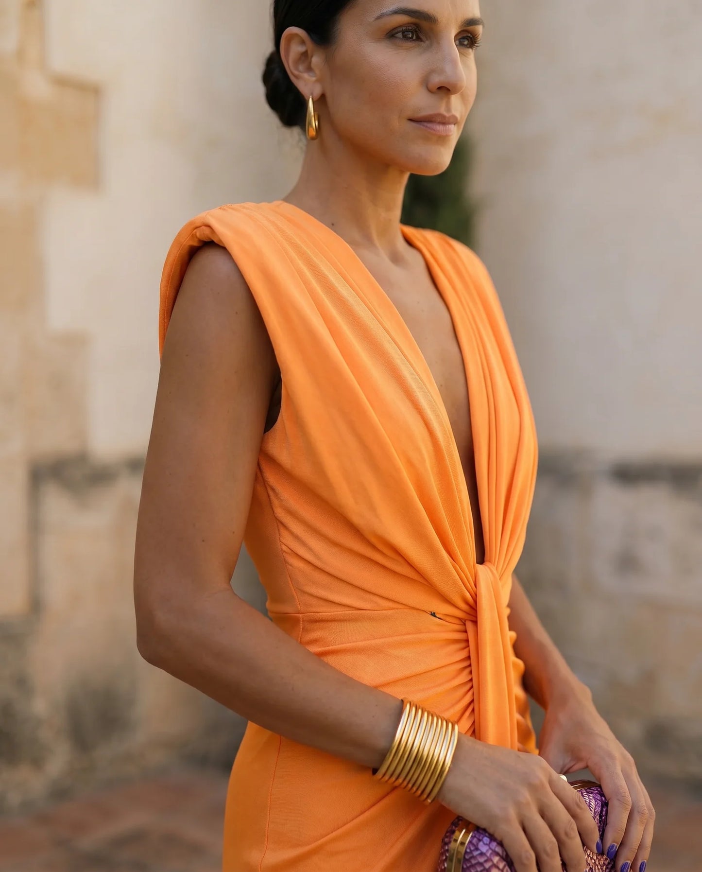 SELENA | Vestido Drapé Ardiente