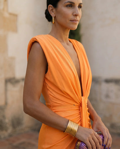 SELENA | Vestido Drapé Ardiente