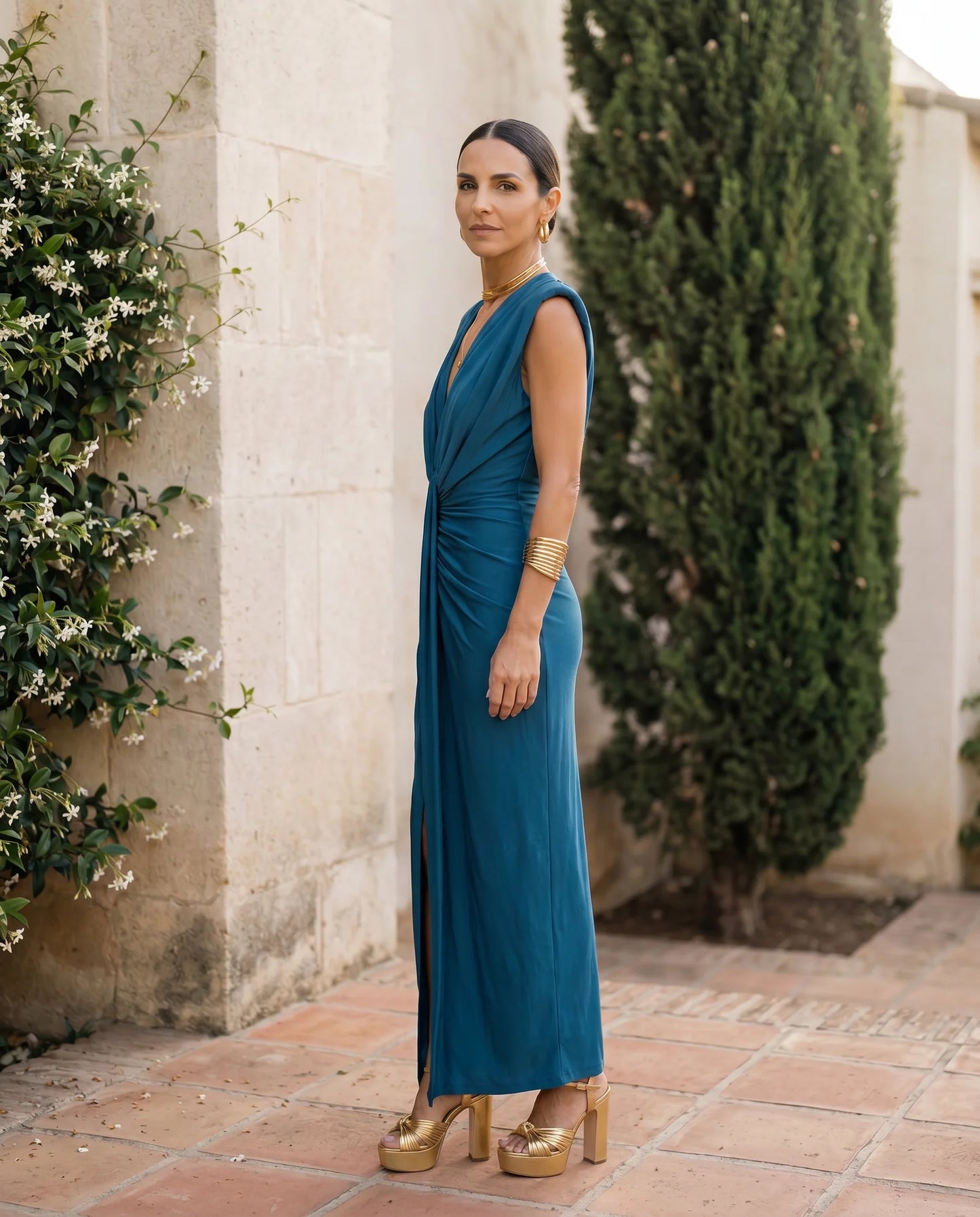 SELENA | Vestido Drapé Ardiente