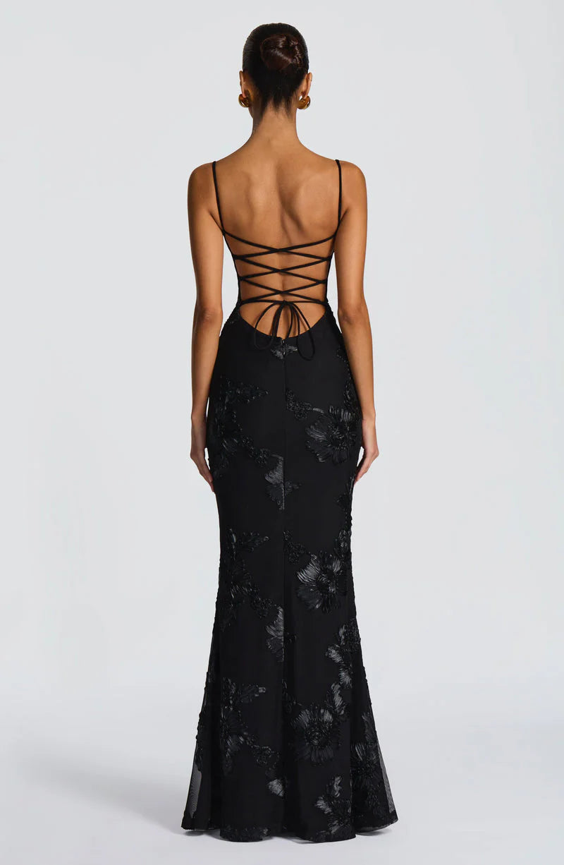 INDARA | Vestido Largo Satin Elegance