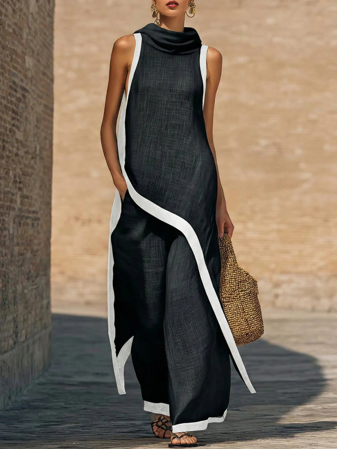 GIADA | Conjunto Elegante Con Corte Artístico.